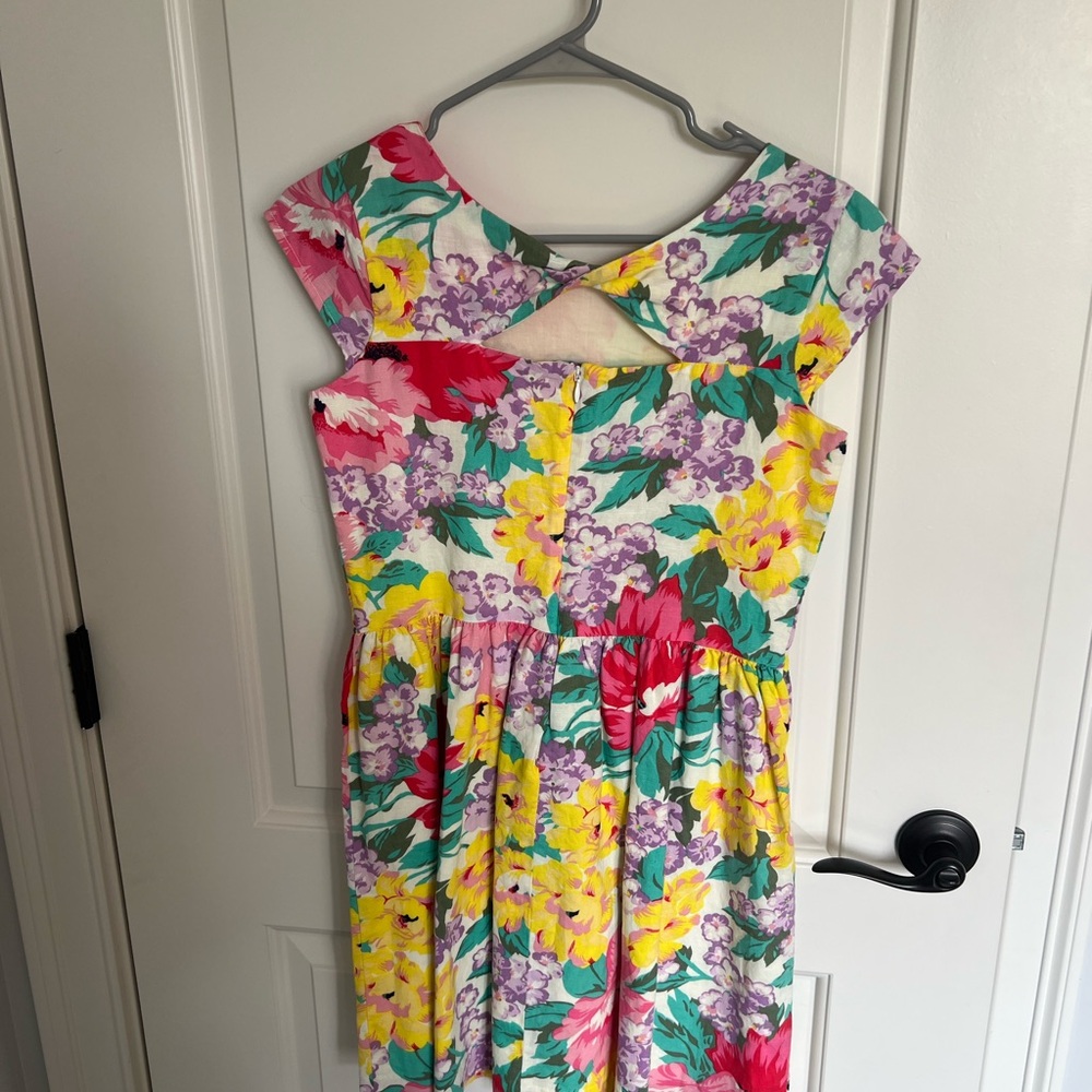 GAP Floral Kids Dress with Cap Sleeves - Multicolor